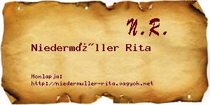 Niedermüller Rita névjegykártya