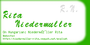 rita niedermuller business card